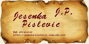 Jesenka Pislević vizit kartica